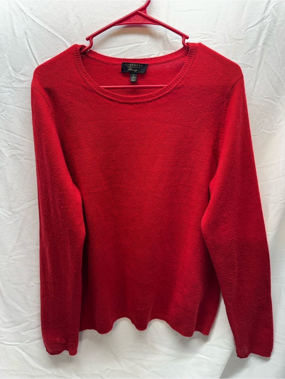Charter Club Women's Red Crewneck Sweater